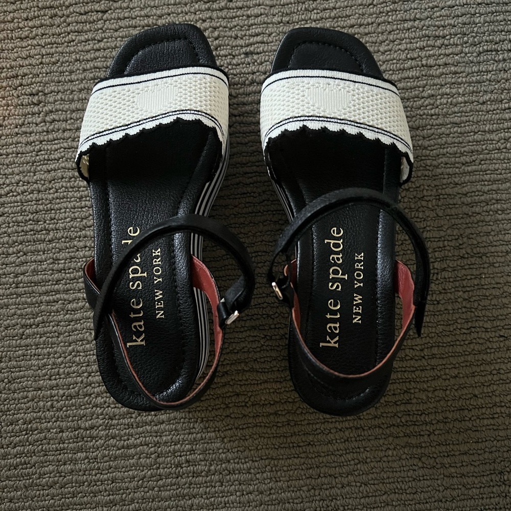 Kate Spade striped platform sandals, barely used, size 39